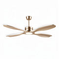 Gouden plafondventilator met verlichting en vier bladen 120 x 120 x 30cm
